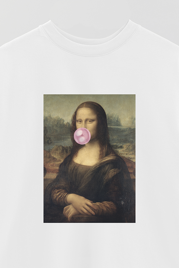 REMERA OVER ESTAMPADA ART COLLECTION 106 BUBBLE MONA