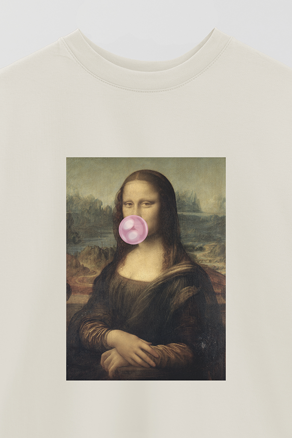 REMERA OVER ESTAMPADA ART COLLECTION 106 BUBBLE MONA