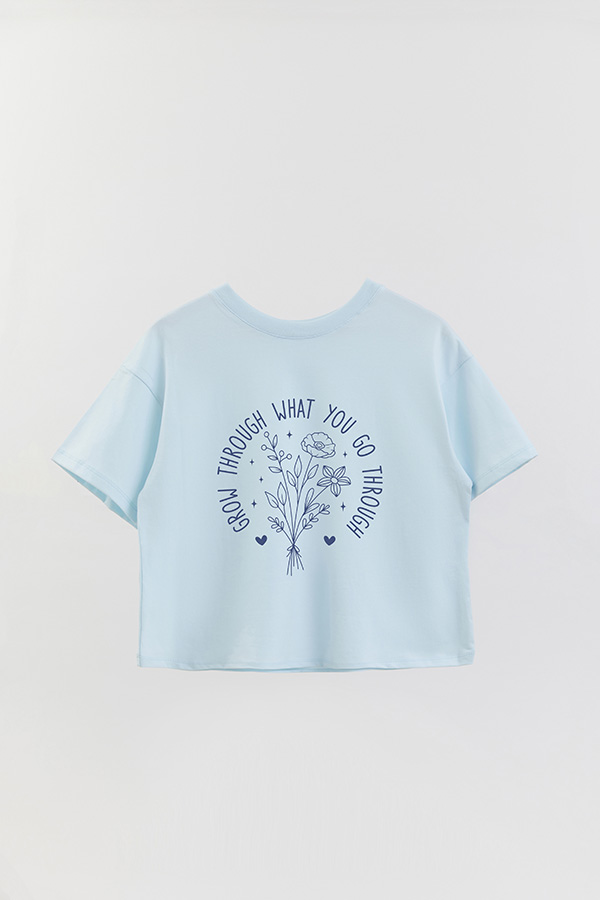 REMERA CROP ESTAMPADA BL GROW THROUGH