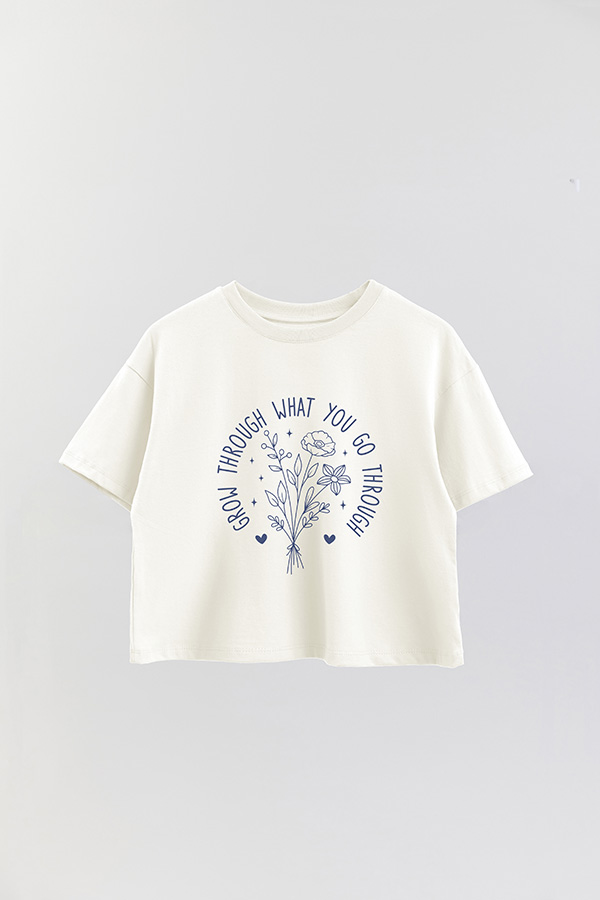 REMERA CROP ESTAMPADA BL GROW THROUGH