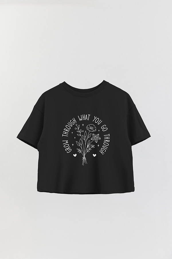 REMERA CROP ESTAMPADA BL GROW THROUGH