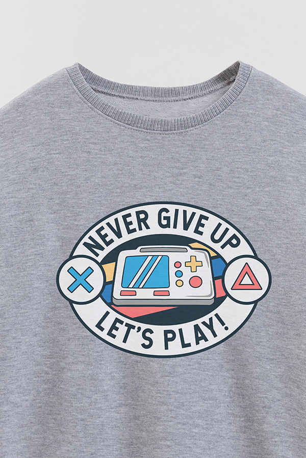 BUZO CREWNECK RUSTICO GAME ON LET'S PLAY