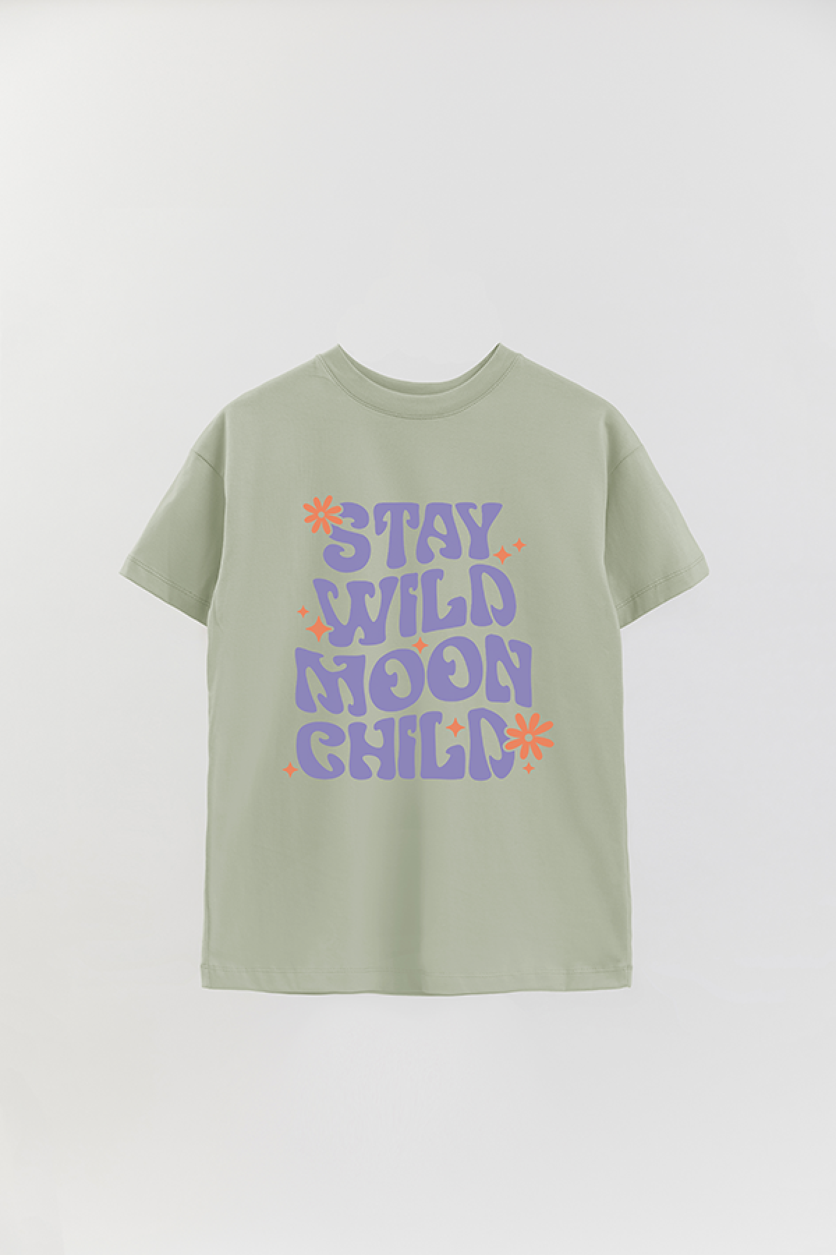 REMERA OVER ESTAMPADA LV4B STAY WILD MOON CHILD