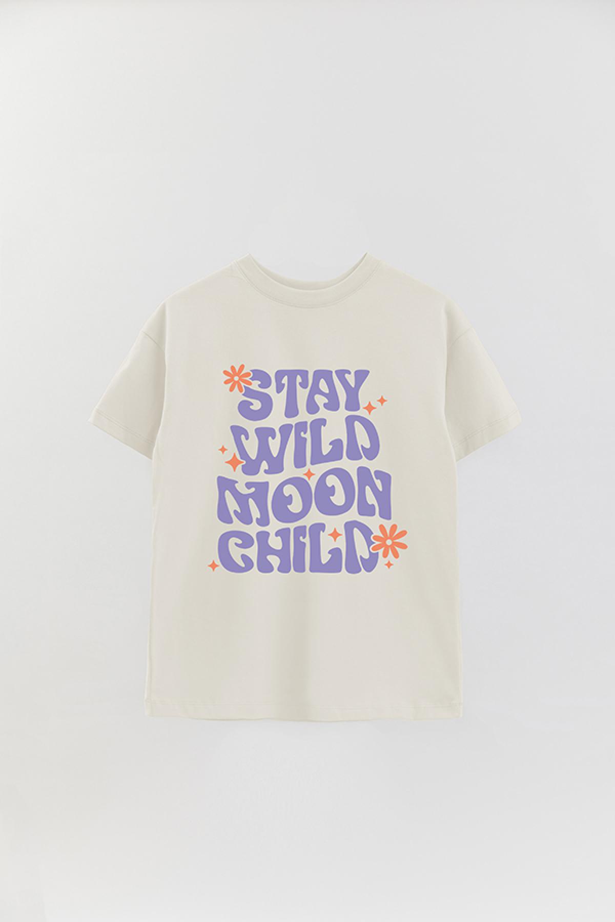 REMERA OVER ESTAMPADA LV4B STAY WILD MOON CHILD