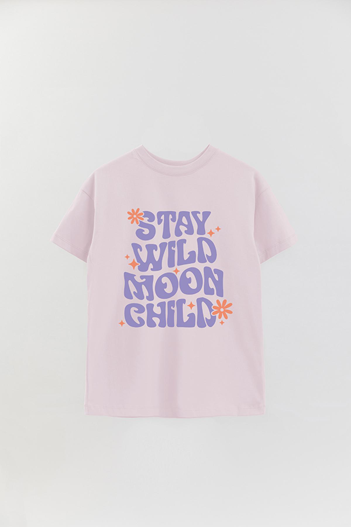 REMERA OVER ESTAMPADA LV4B STAY WILD MOON CHILD