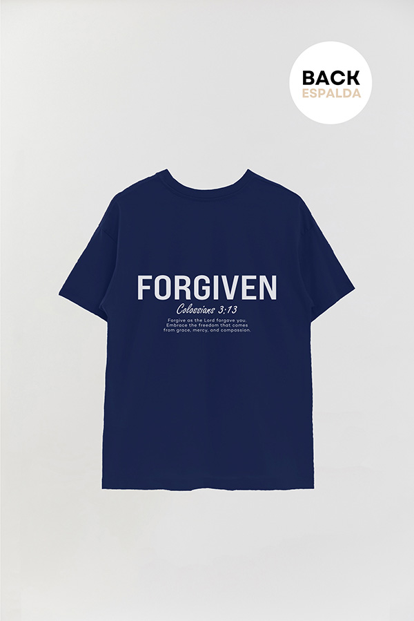REMERA OVER ESTAMPADA UNISEX ESPALDA FORGIVEN