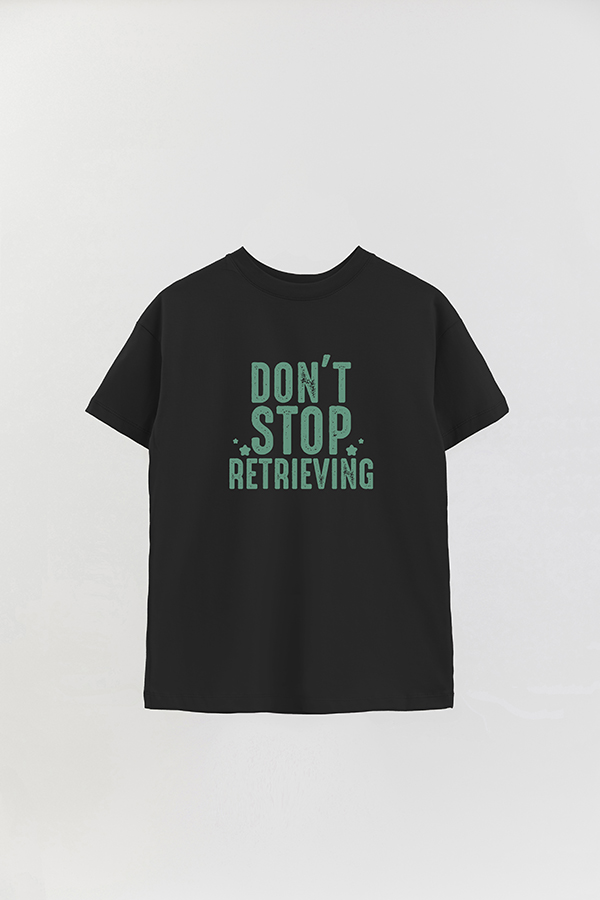 REMERA OVER ESTAMPADA DOG DON'T STOP RETRIEVING