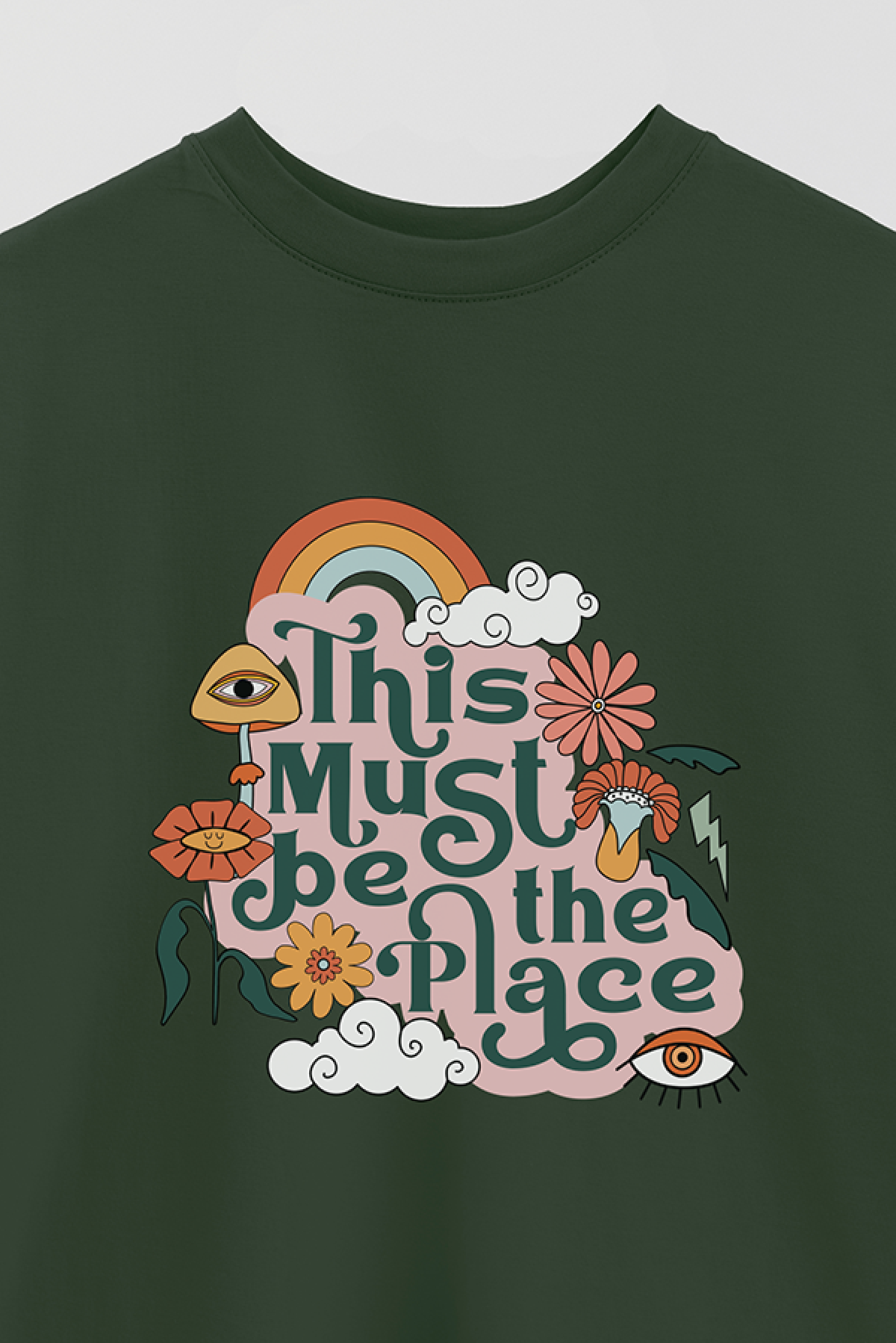 REMERA OVER ESTAMPADA BH2 THIS MUST BE THE PLACE