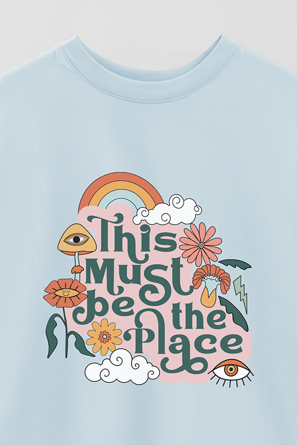 REMERA OVER ESTAMPADA BH2 THIS MUST BE THE PLACE