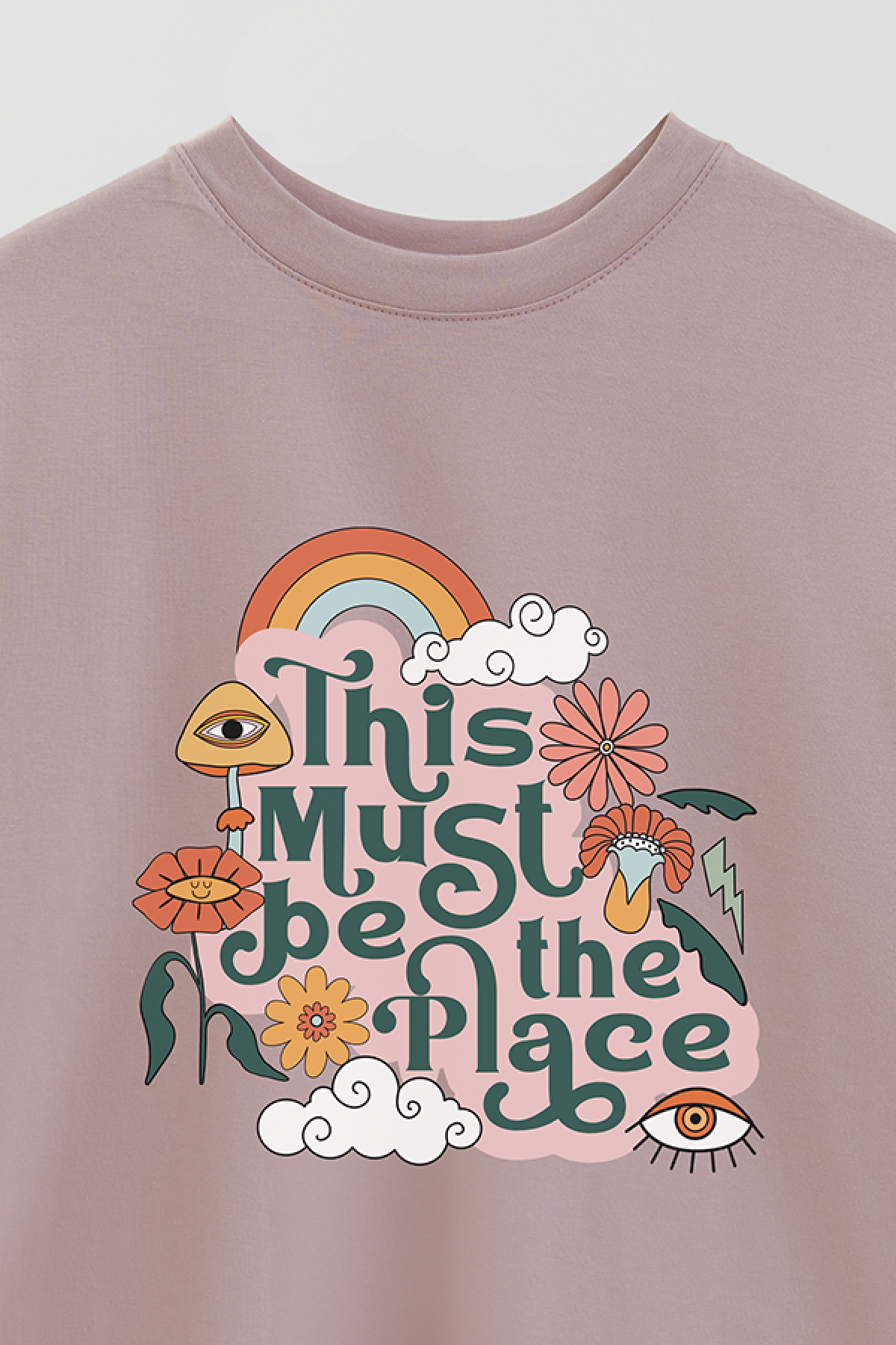 REMERA OVER ESTAMPADA BH2 THIS MUST BE THE PLACE