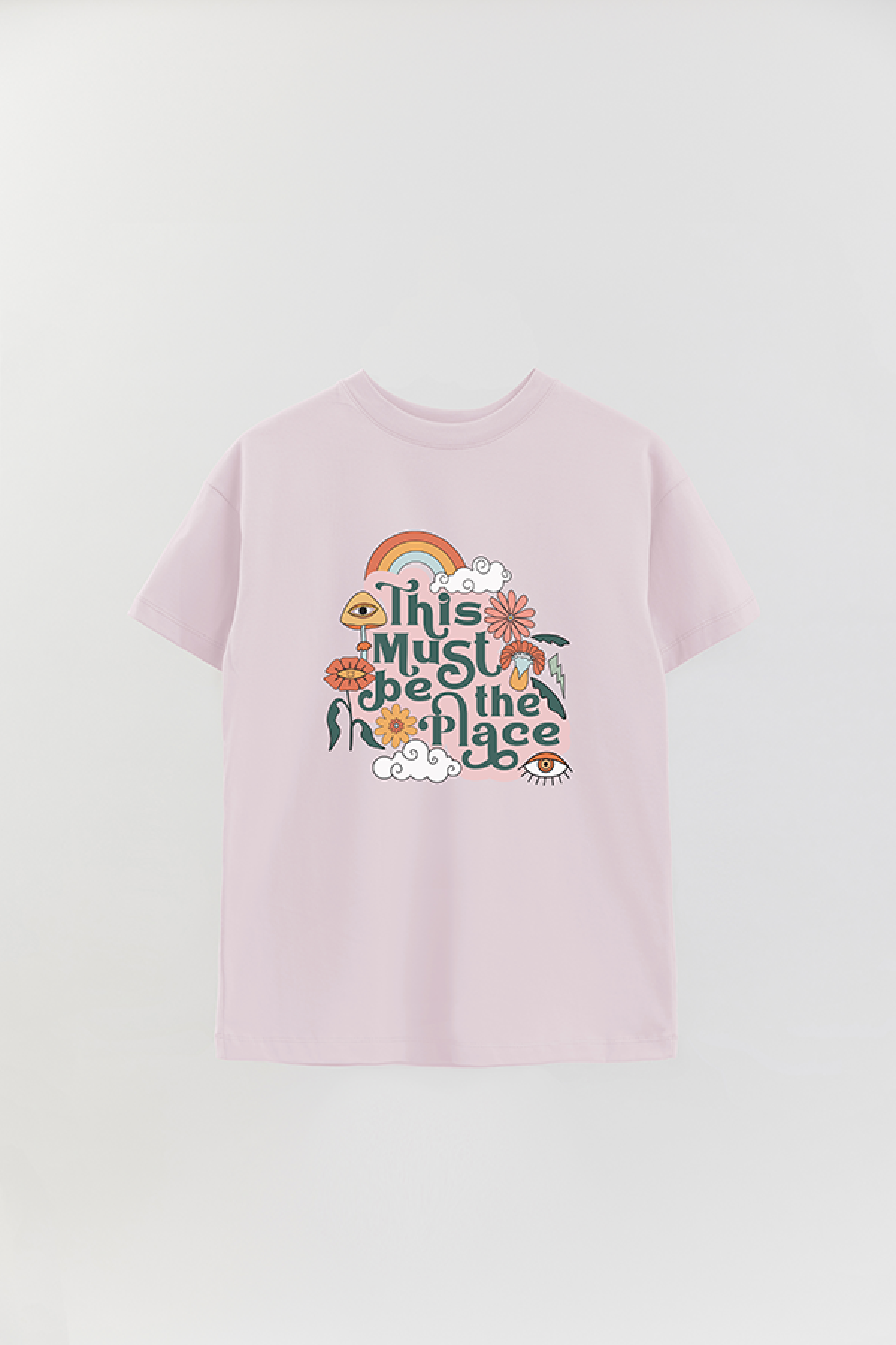 REMERA OVER ESTAMPADA BH2 THIS MUST BE THE PLACE