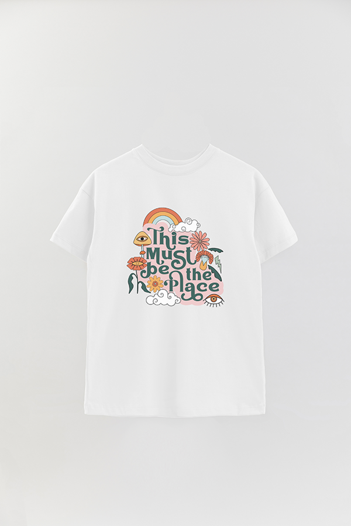 REMERA OVER ESTAMPADA BH2 THIS MUST BE THE PLACE