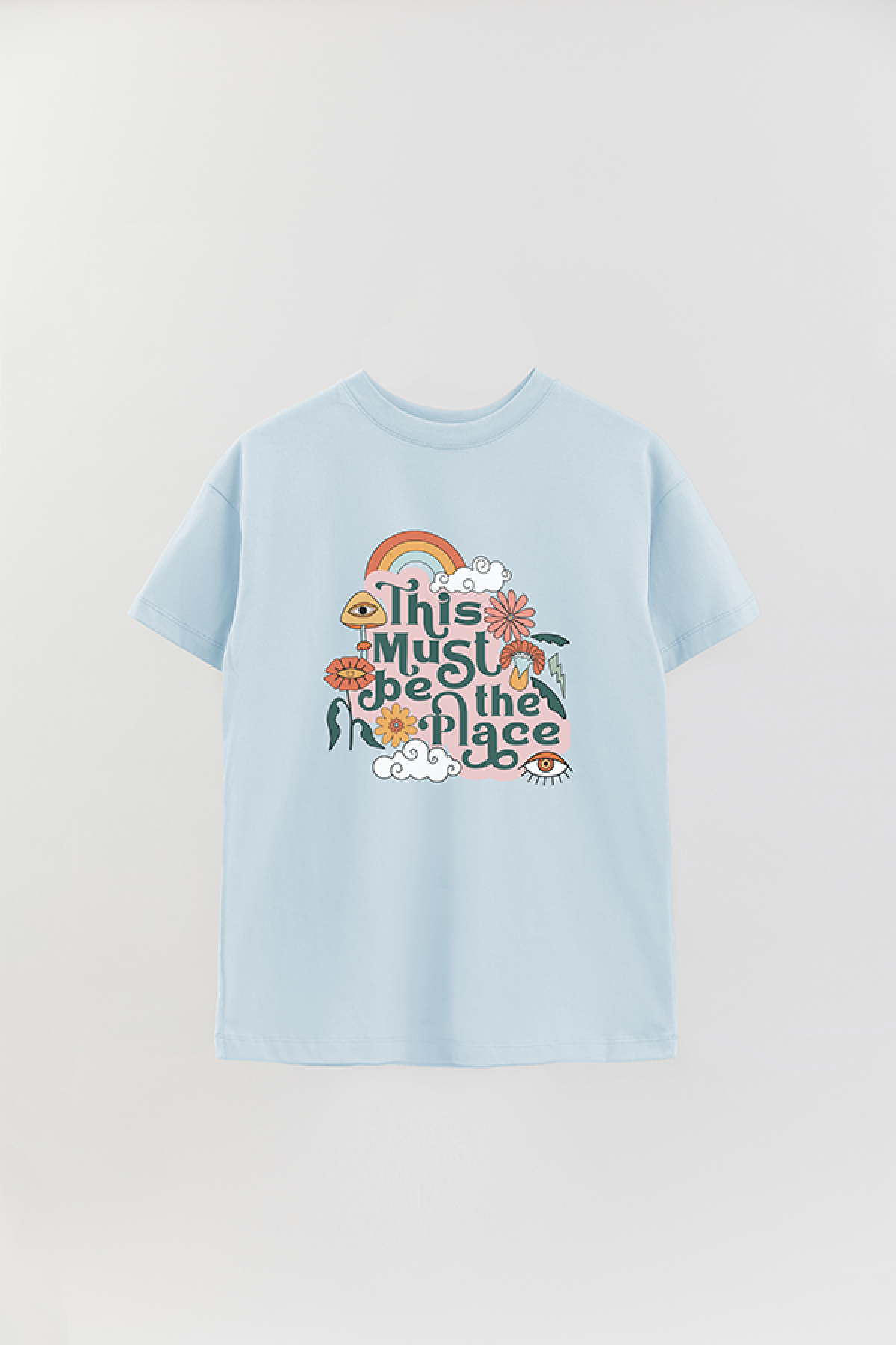 REMERA OVER ESTAMPADA BH2 THIS MUST BE THE PLACE