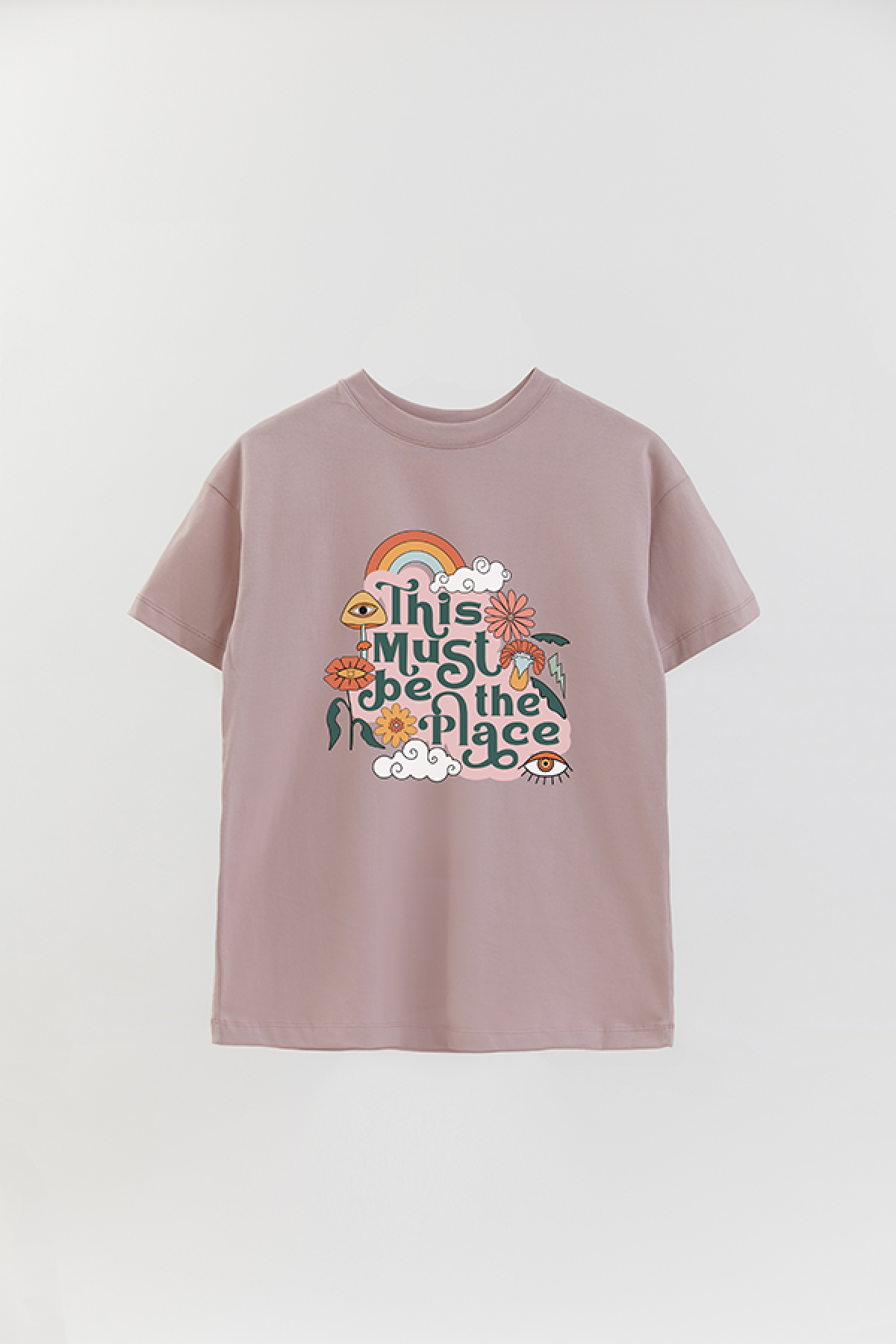 REMERA OVER ESTAMPADA BH2 THIS MUST BE THE PLACE