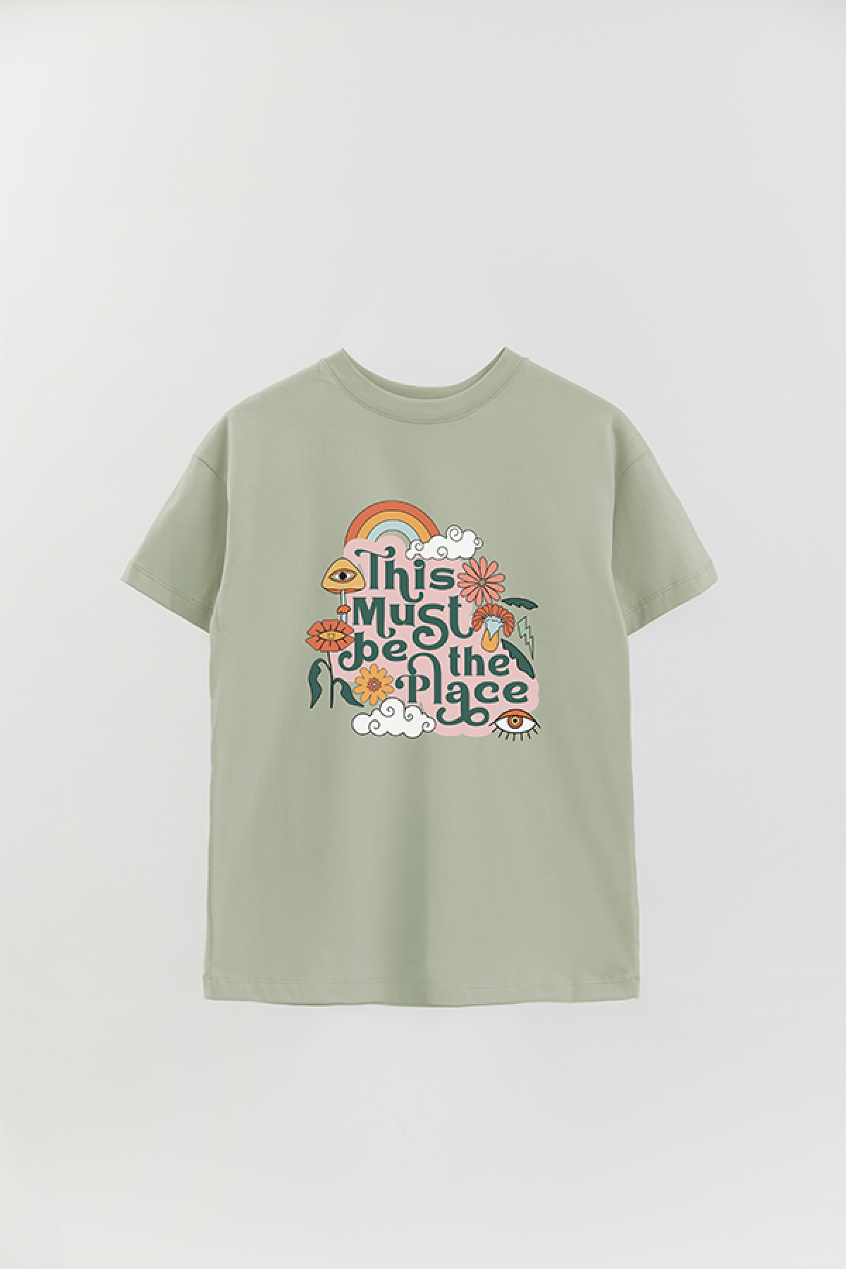 REMERA OVER ESTAMPADA BH2 THIS MUST BE THE PLACE