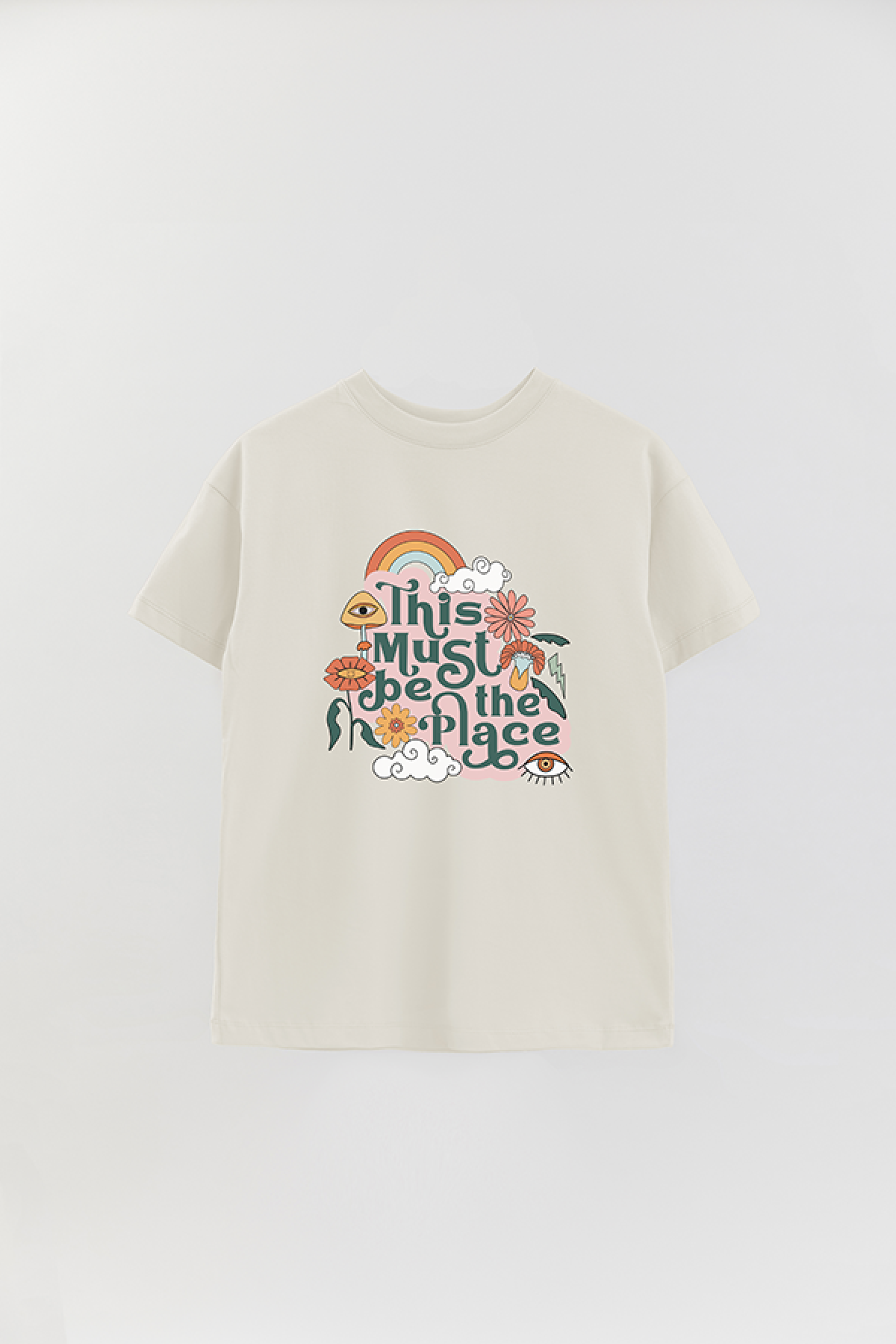 REMERA OVER ESTAMPADA BH2 THIS MUST BE THE PLACE