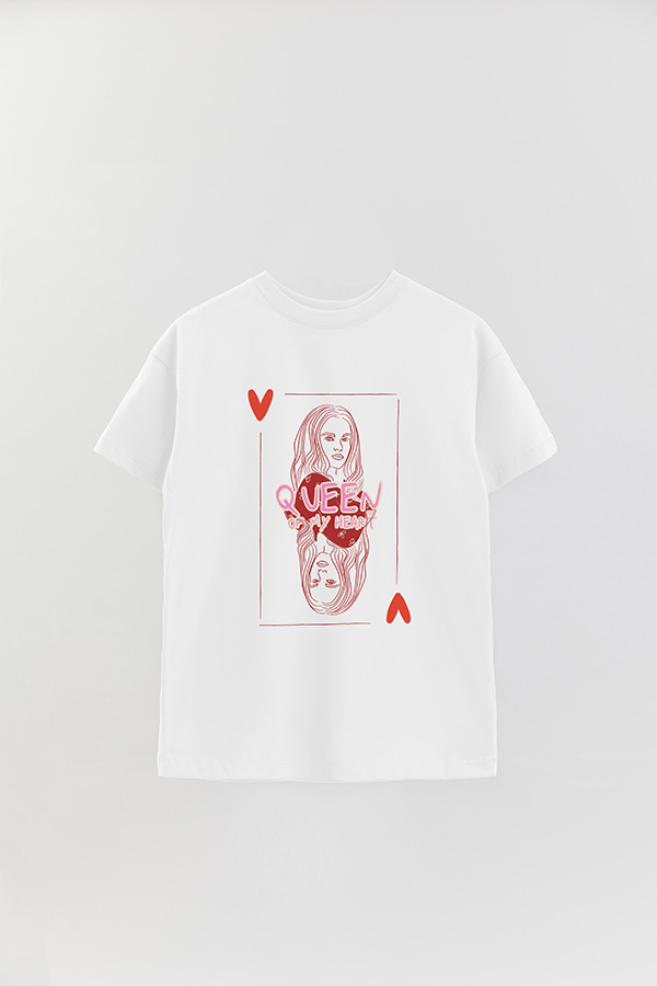 REMERA OVER ESTAMPADA QUEEN OF MY HEART