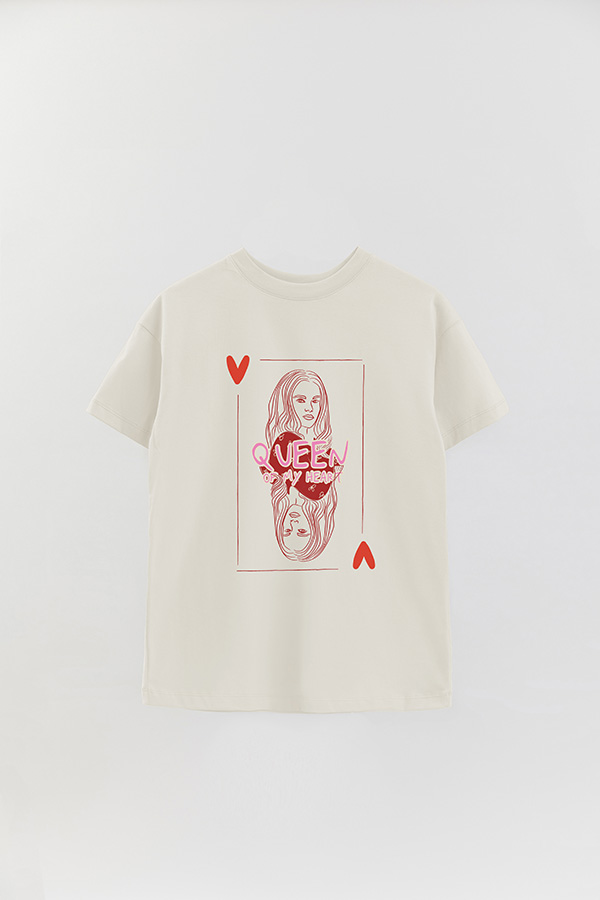REMERA OVER ESTAMPADA QUEEN OF MY HEART