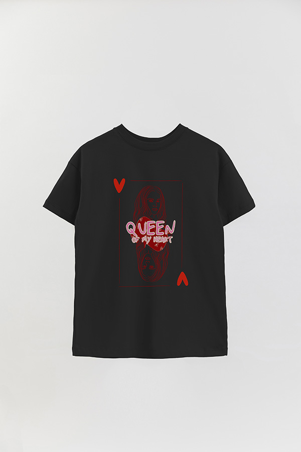 REMERA OVER ESTAMPADA QUEEN OF MY HEART