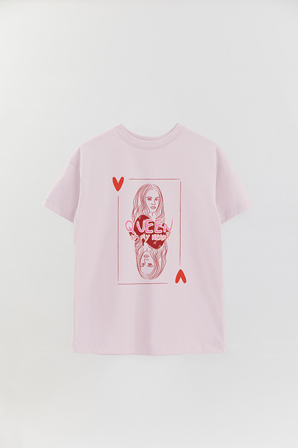 REMERA OVER ESTAMPADA QUEEN OF MY HEART