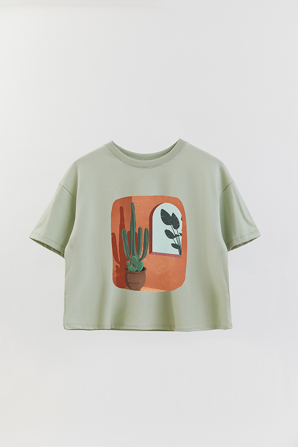 REMERA CROP ESTAMPADA ART 158