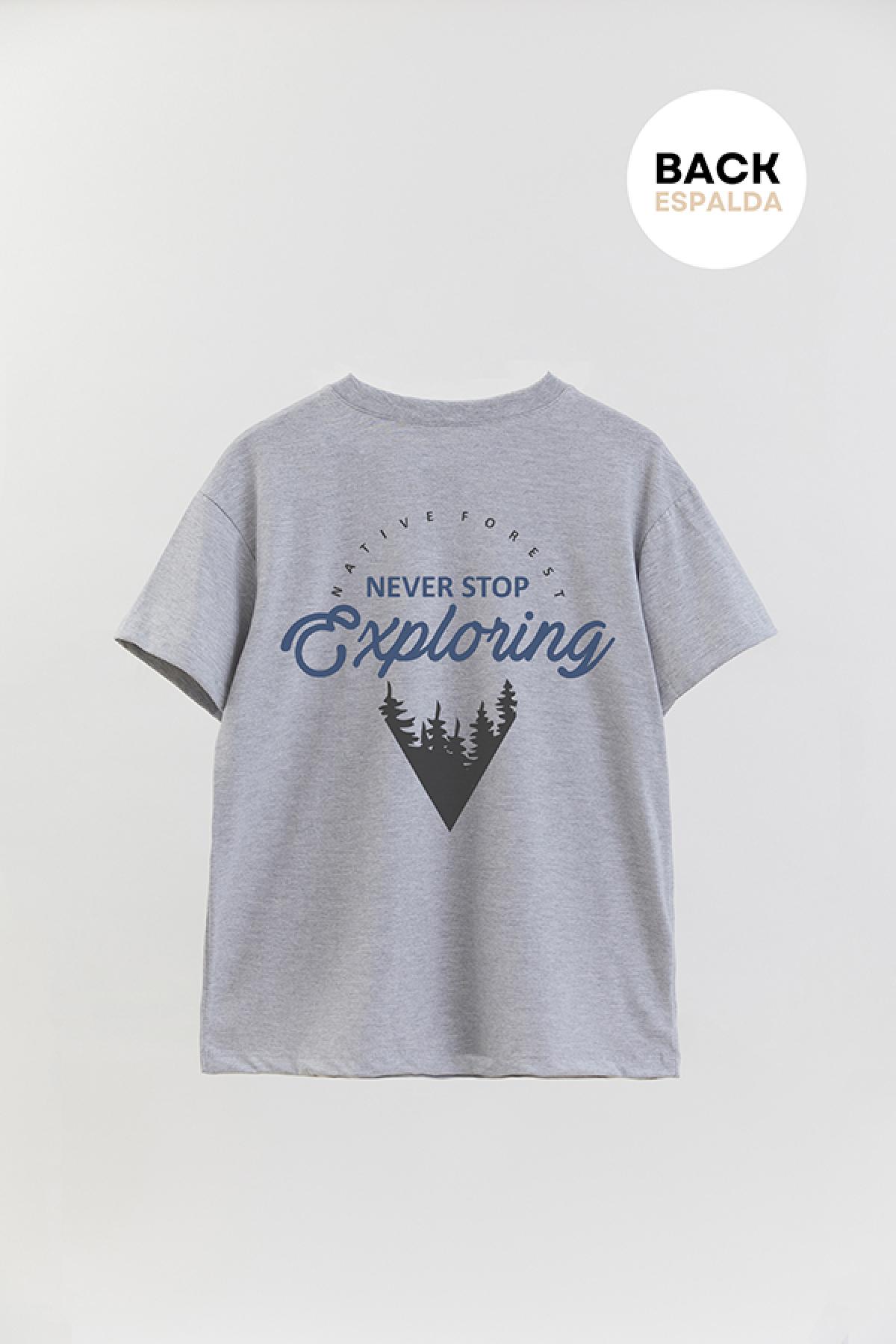 REMERA OVER ESTAMPADA ADV NEVER STOP EXPLORING
