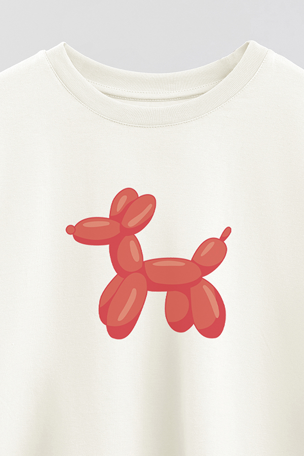 REMERA CROP ESTAMPADA RED DOG