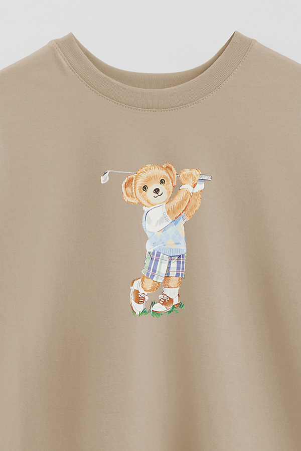 REMERA OVER ESTAMPADA UNISEX BEAR YOUNG GOLFER