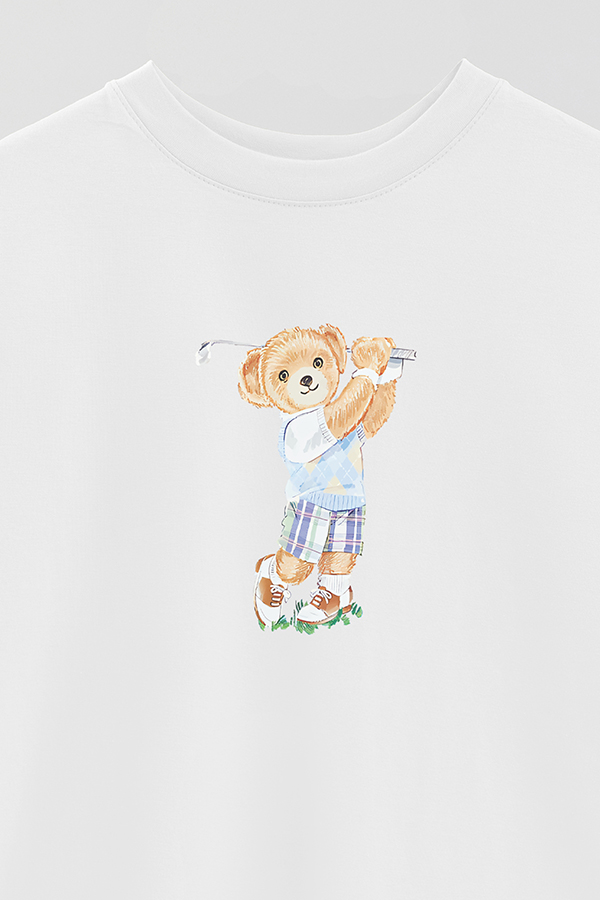 REMERA OVER ESTAMPADA UNISEX BEAR YOUNG GOLFER