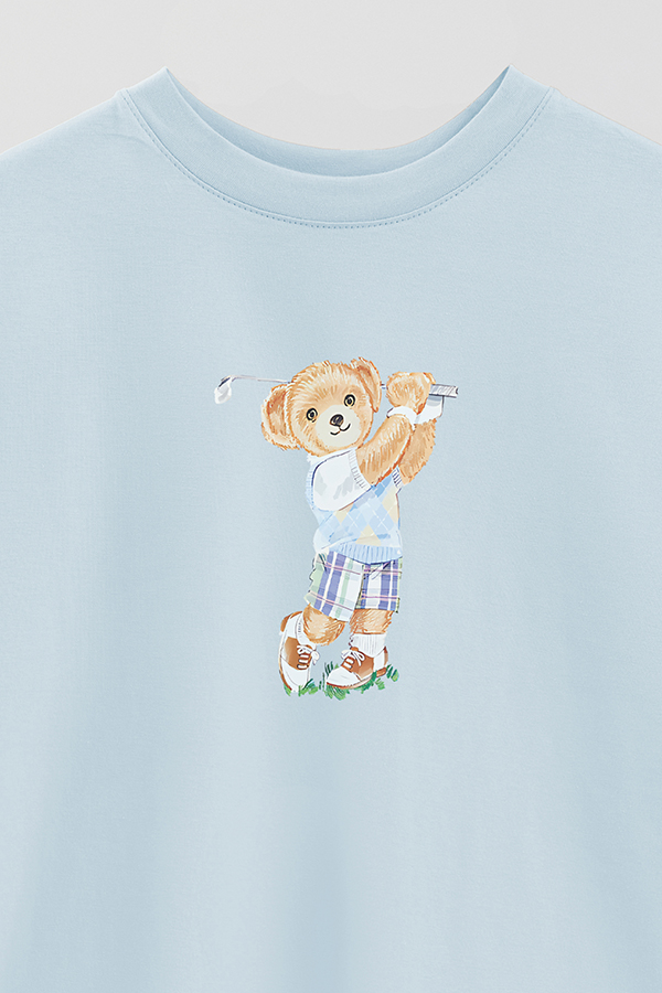 REMERA OVER ESTAMPADA UNISEX BEAR YOUNG GOLFER