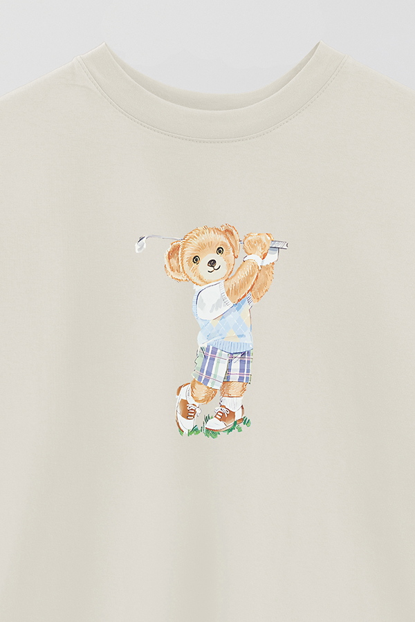 REMERA OVER ESTAMPADA UNISEX BEAR YOUNG GOLFER