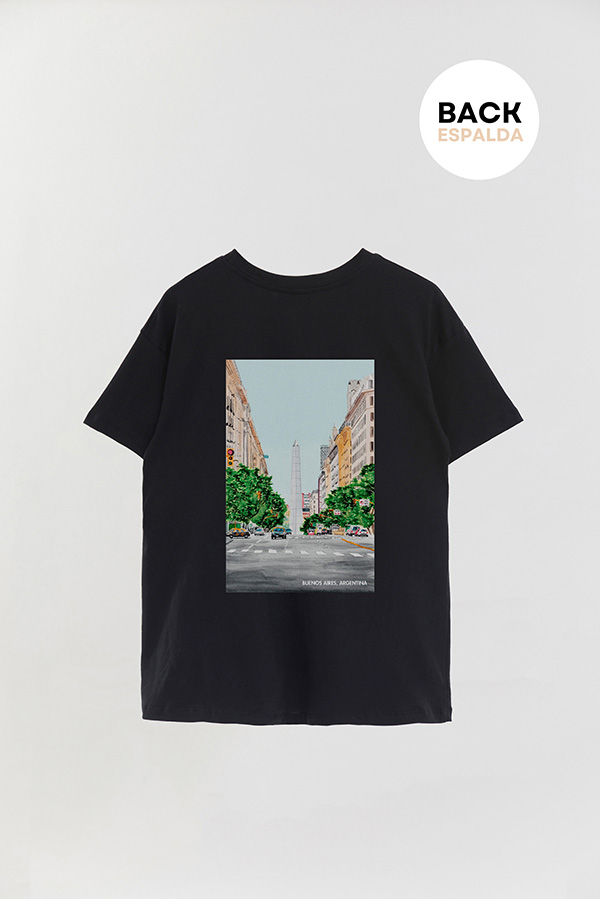 REMERA OVER ESTAMPADA ARG ART OBELISCO