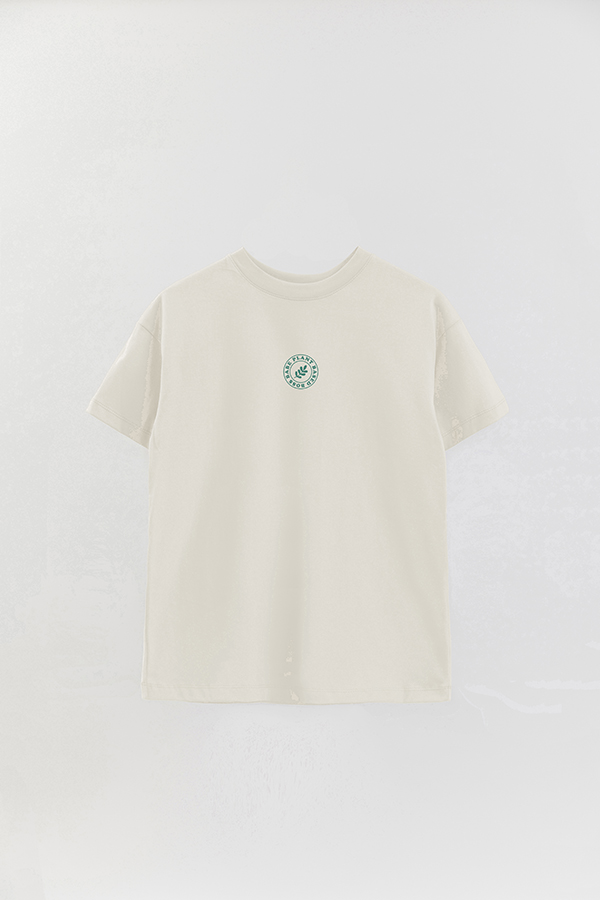REMERA OVER ESTAMPADA VEGAN PLANT BASED BOSS BABE