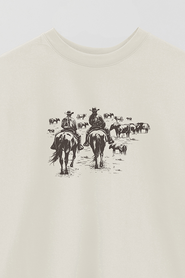 REMERA OVER ESTAMPADA CATTLE