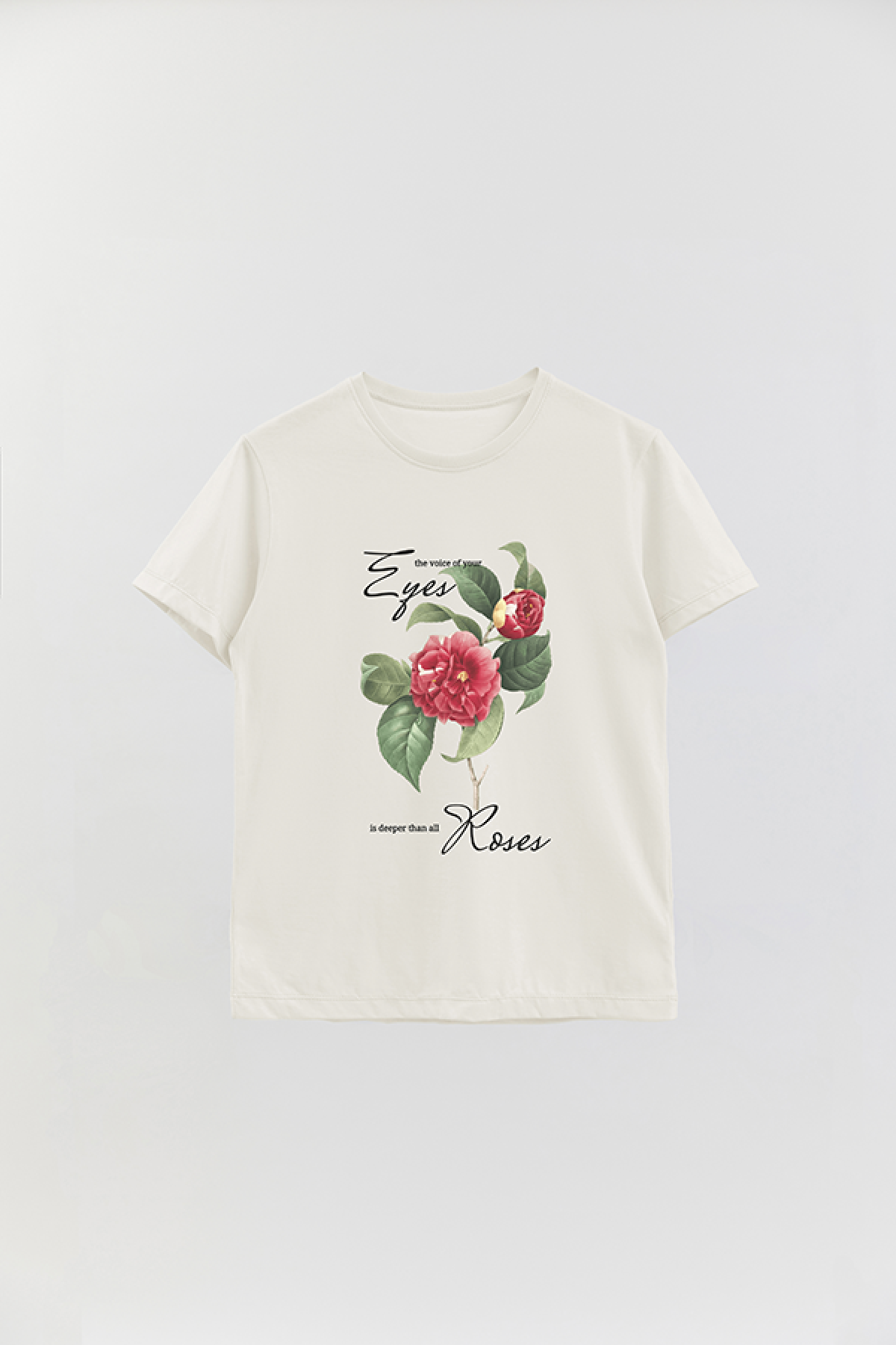 REMERA BASICA ESTAMPADA FLO3 THE VOICE OF YOUR EYES