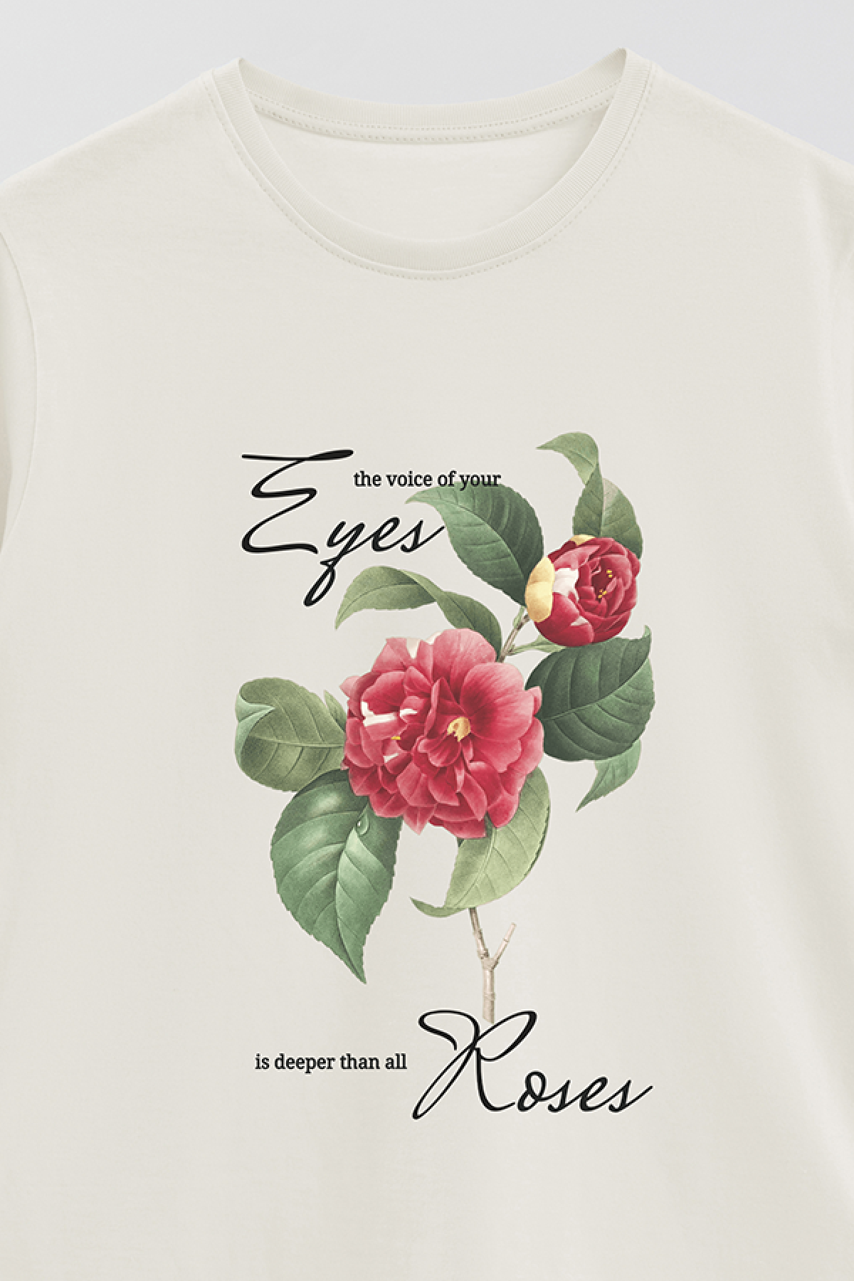 REMERA BASICA ESTAMPADA FLO3 THE VOICE OF YOUR EYES
