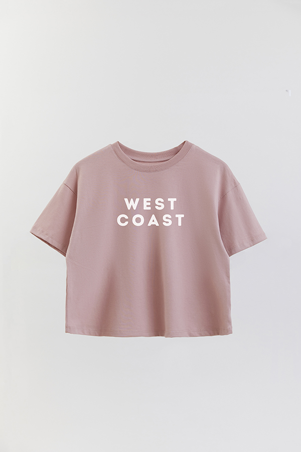 REMERA CROP ESTAMPADA BEACH WEST COAST