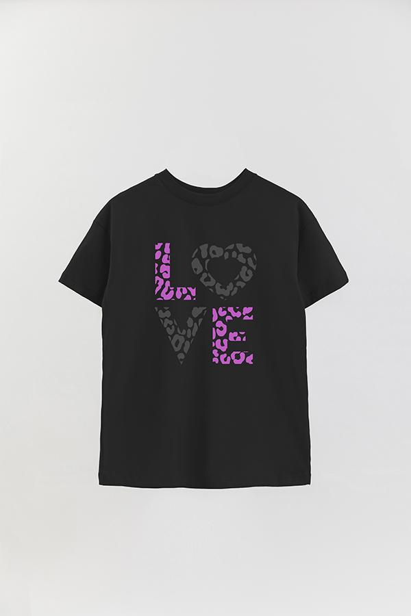 REMERA OVER ESTAMPADA TGR LOVE