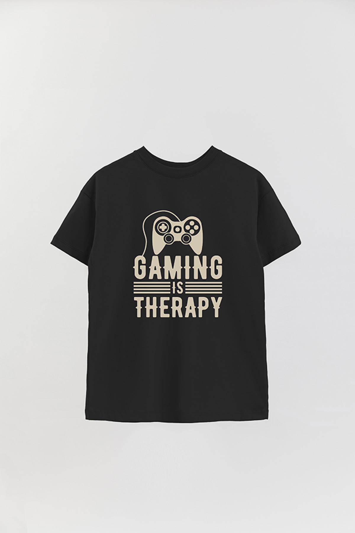 REMERA OVER ESTAMPADA GM GAMING IS THERAPY