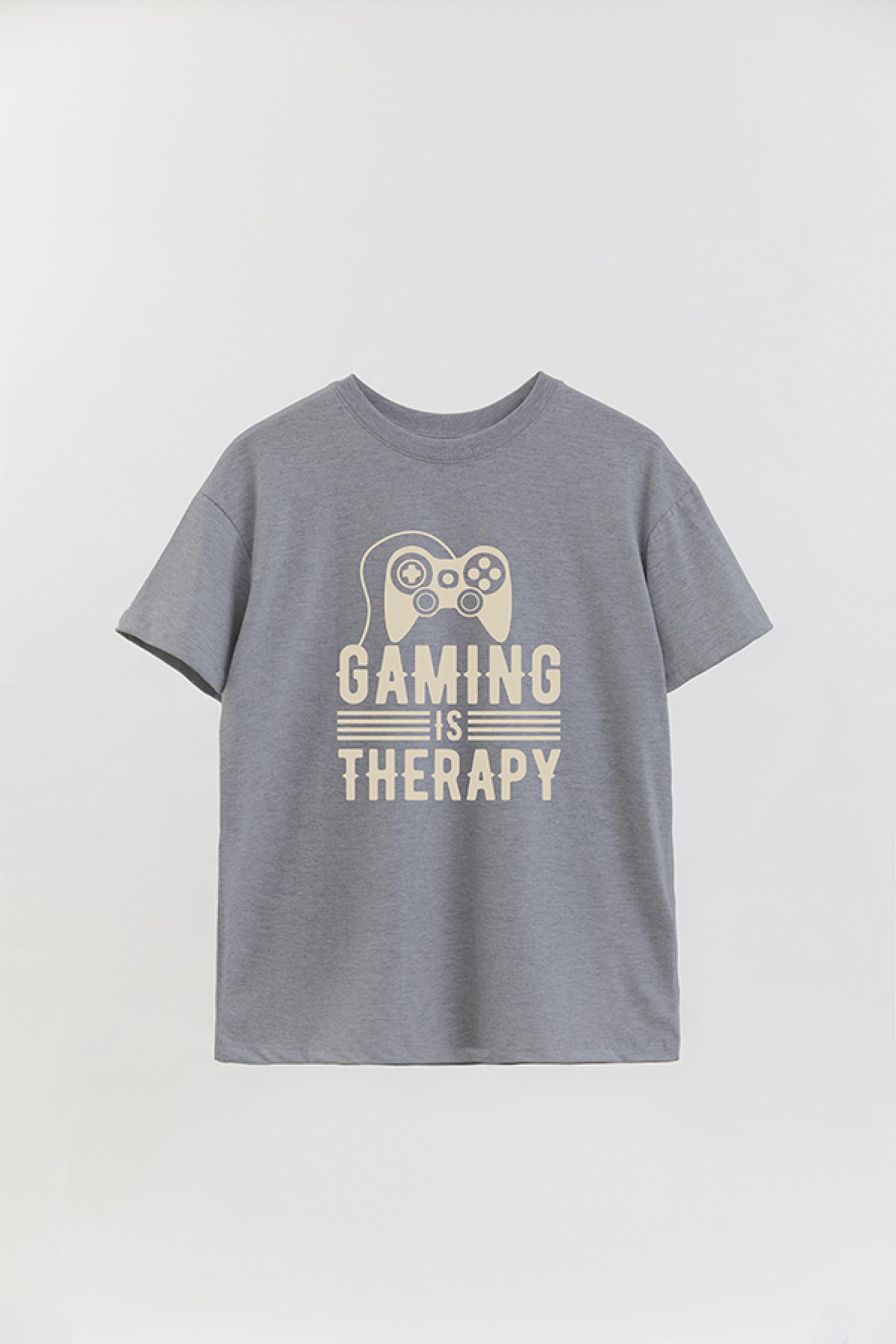 REMERA OVER ESTAMPADA GM GAMING IS THERAPY