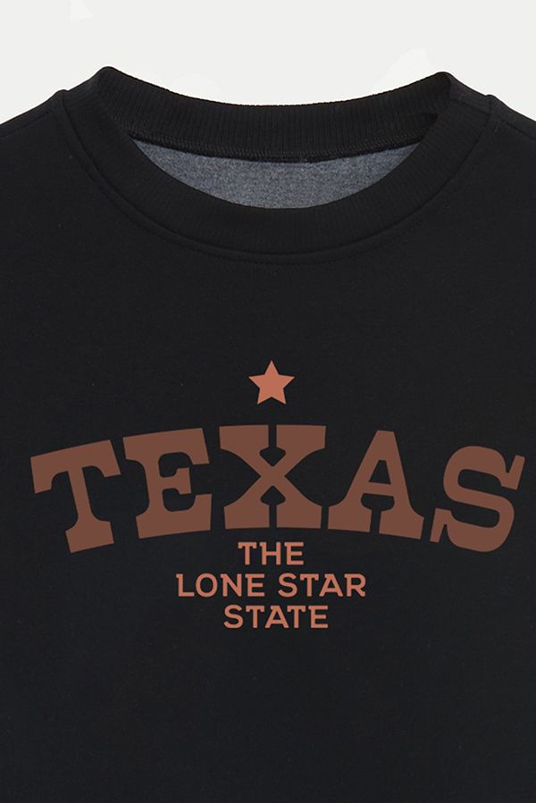 BUZO CROP ESTAMPADO WESTERN TEXAS