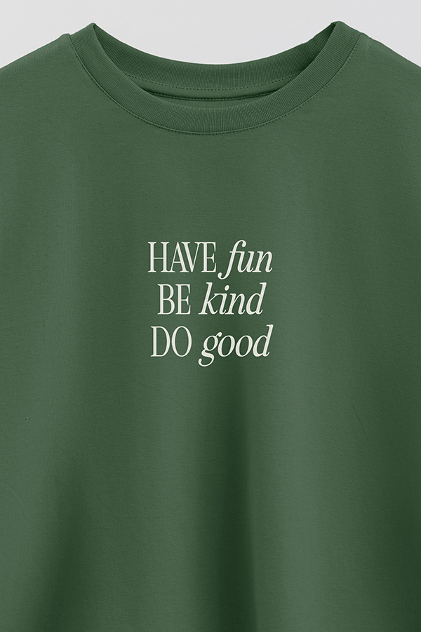 REMERA CROP ESTAMPADA HAVE FUN