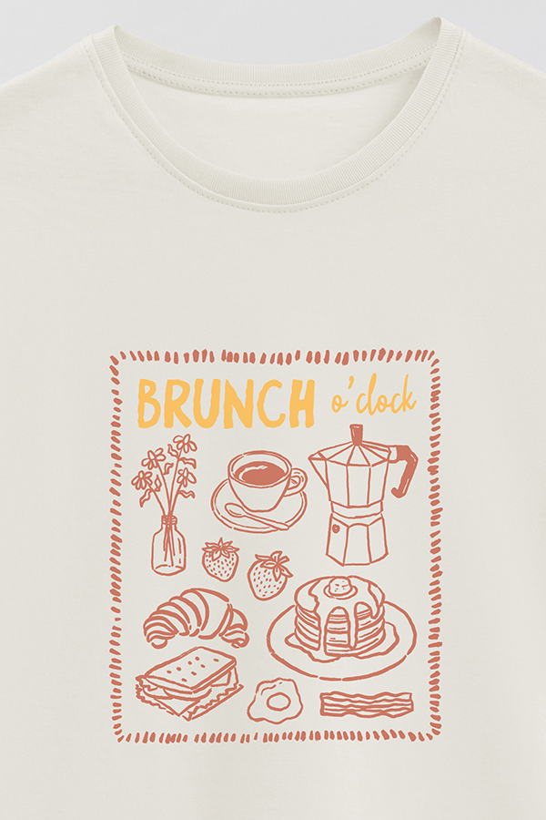 REMERA BASICA ESTAMPADA HD BRUNCH