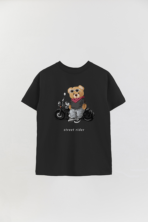 REMERA OVER ESTAMPADA UNISEX TEDDY STREET RIDER