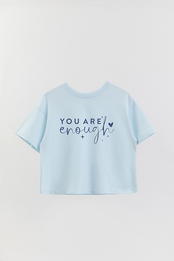 REMERA CROP ESTAMPADA BL YOU ARE ENOUGH