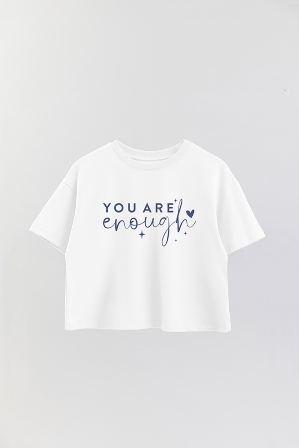 REMERA CROP ESTAMPADA BL YOU ARE ENOUGH