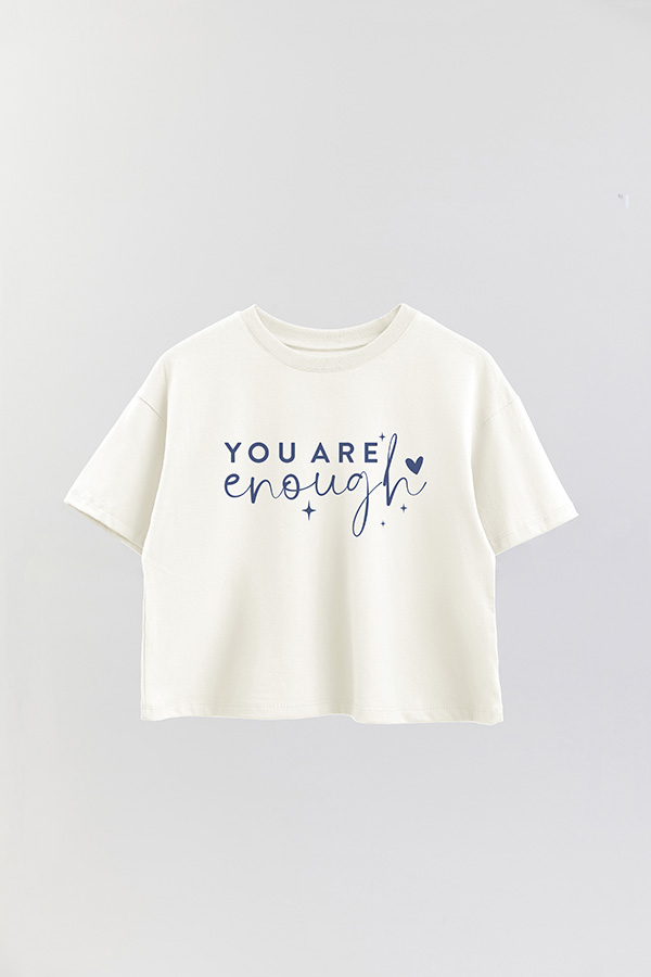 REMERA CROP ESTAMPADA BL YOU ARE ENOUGH
