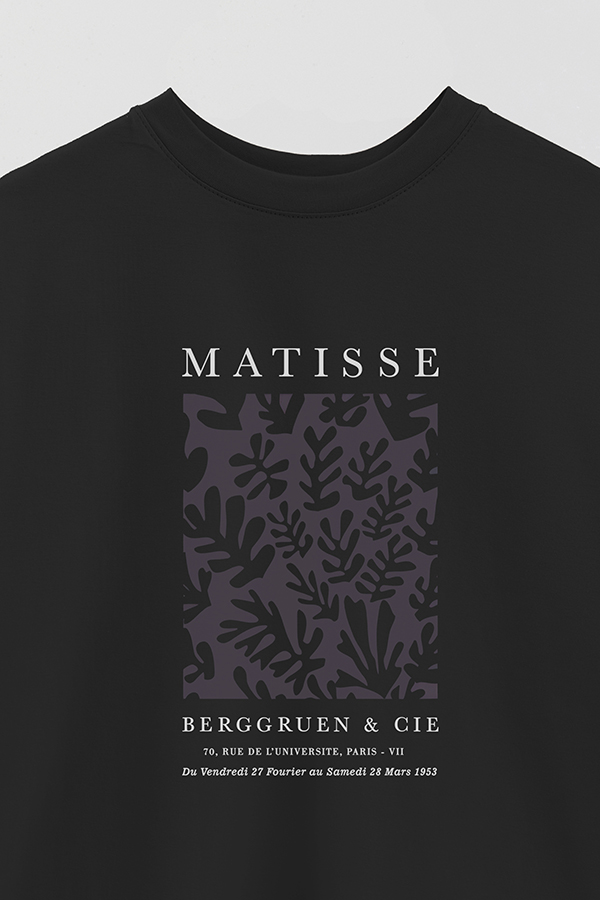 REMERA OVER ESTAMPADA ART COLLECTION MATISSE PLANTS