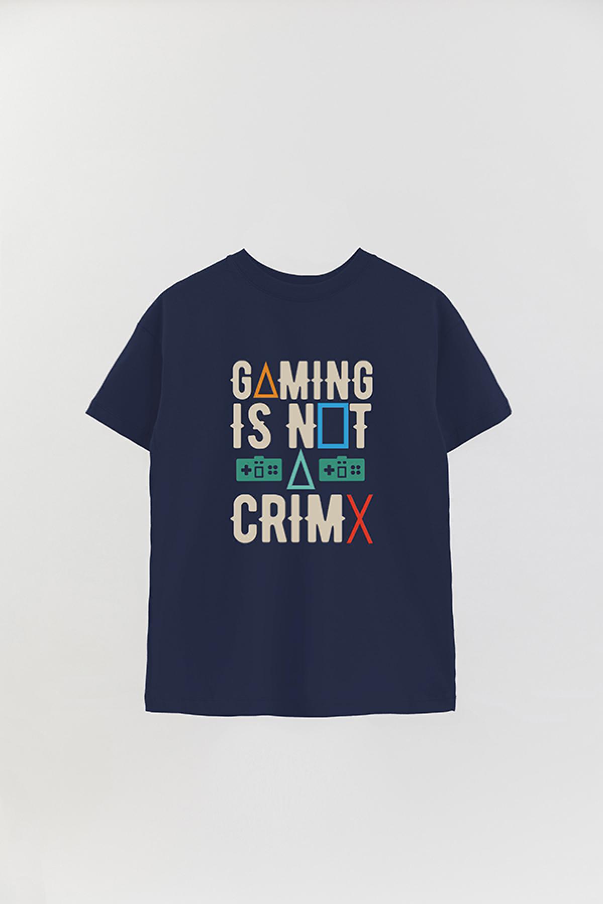 REMERA OVER ESTAMPADA GM GAMING IS NOT CRIME 5