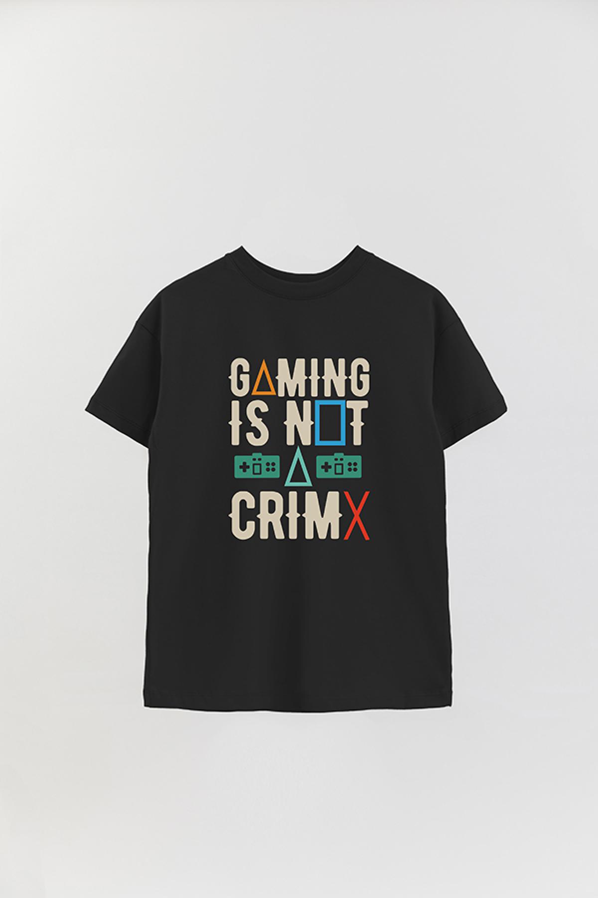 REMERA OVER ESTAMPADA GM GAMING IS NOT CRIME 5